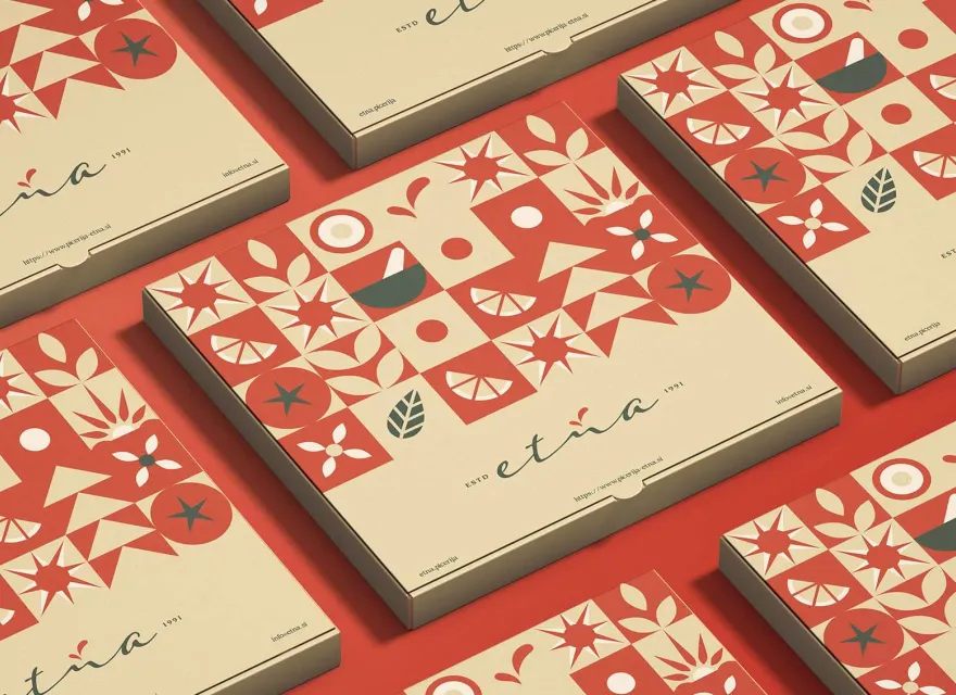 Etna: Concept of visual identity for a Sicilian pizzeria.